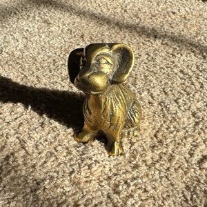 Vintage Brass Dog Figurine